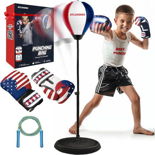Standing Boxing Set with Gloves - Fun Karate Ninja Games