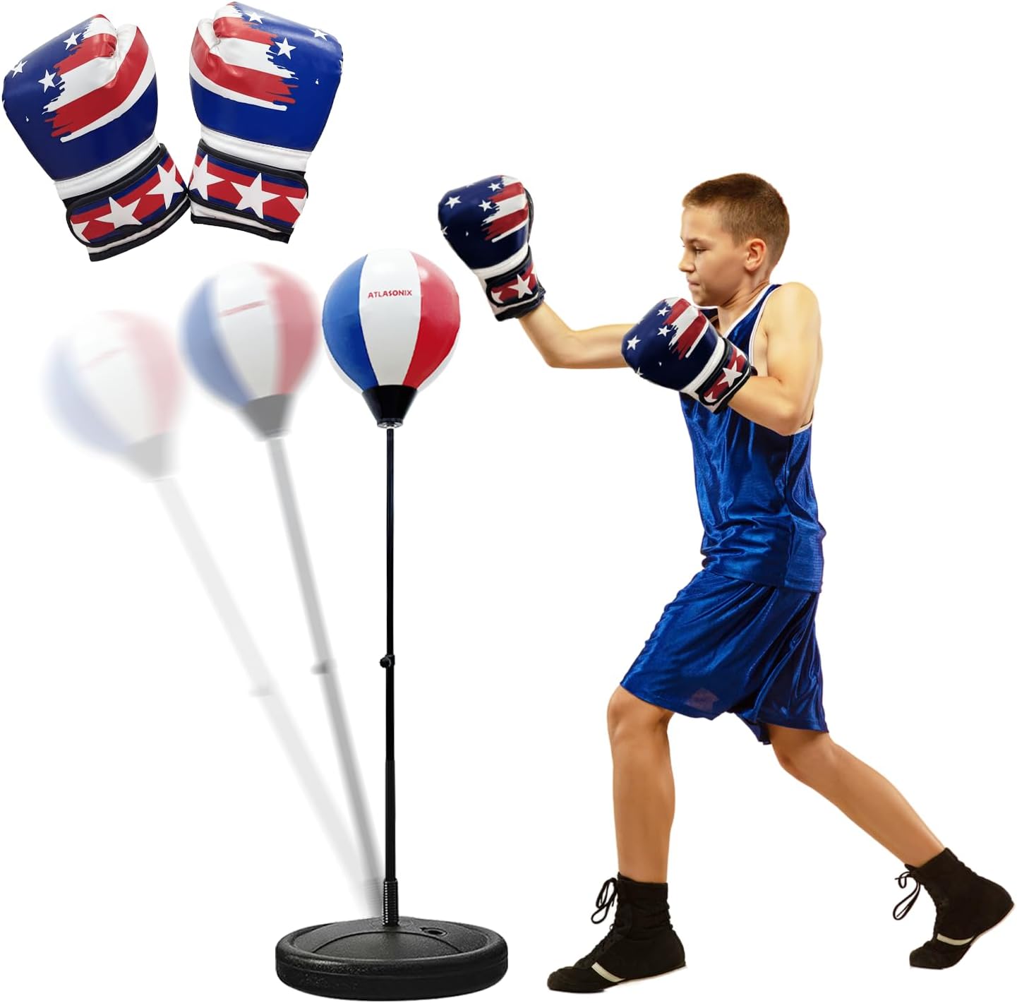 Standing Boxing Set with Gloves - Fun Karate Ninja Games