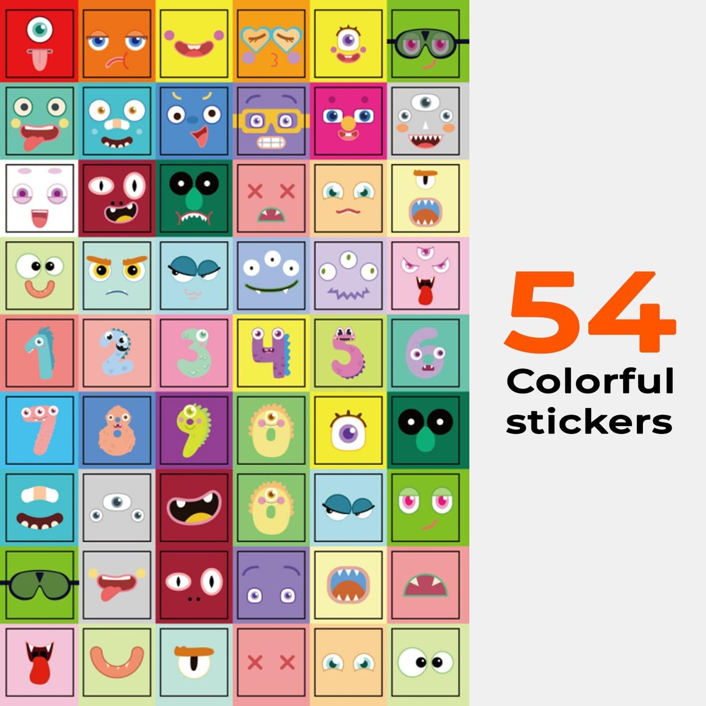 Magnetic Blocks for Kids Ages 3-8, 56 Magnetic Building Cubes & 54 Educational Stickers, STEM Magnet Cube Toy for Boys & Girls. Magnetic Cubes for Learning & Creative Play