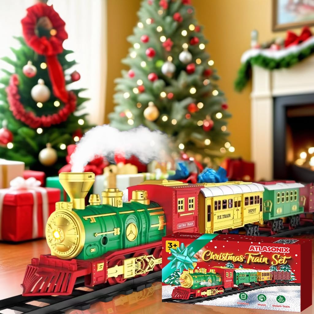 Christmas Train Set for Around The Tree with Lights & Sounds
