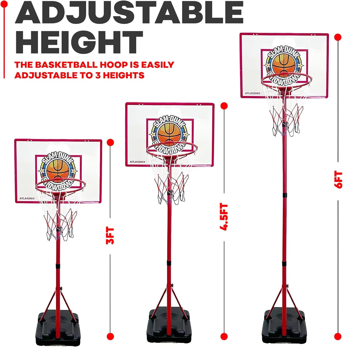 Ultimate Kids Basketball Hoop Set - Adjustable Indoor & Outdoor Mini Court. Includes Basketball Goal, Stand, and Balls - Fun for Kids, Toddlers, Boys & Girls